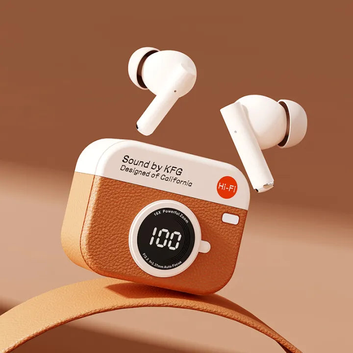 X73 Retro Camera Design TWS Wireless Earbuds