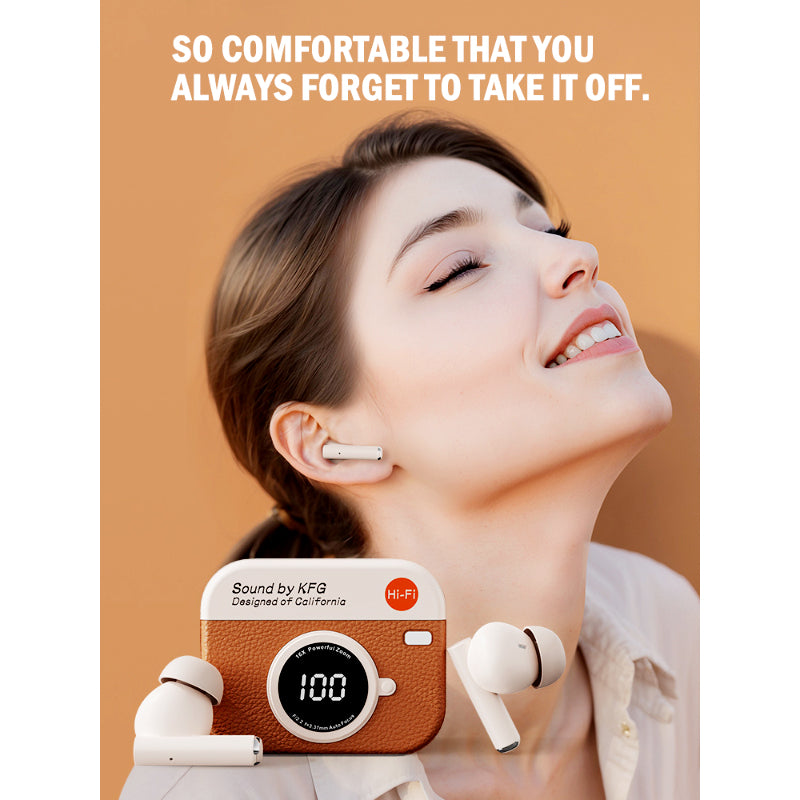 X73 Retro Camera Design TWS Wireless Earbuds